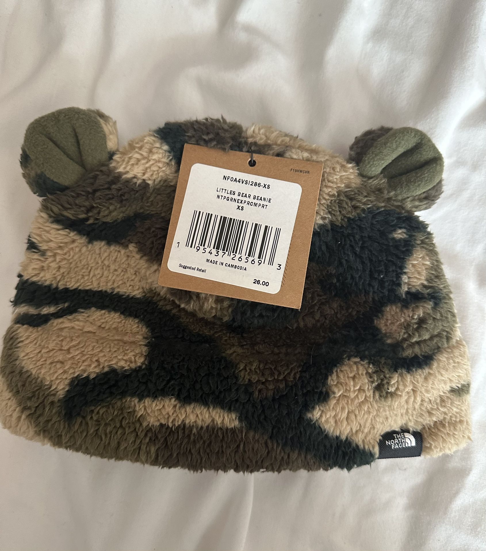 Size xs Kids North Face Bear Beanie 