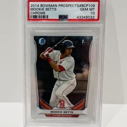 2014 Bowman Chrome #BCP109 Mookie Betts RC Rookie Gem Mint PSA 10
