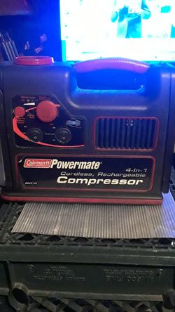 Coleman power mate 4 in 1 cordless, rechargeable , compressor...