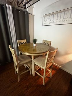 Round Dining Table Set with 4 Chairs / comedor