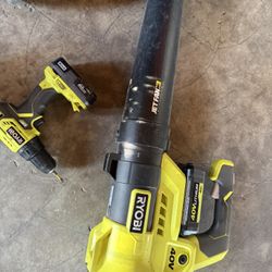 Ryobi  Blower & Drill