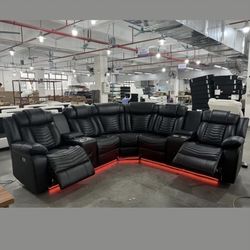 Power Reclining Sectional In Stock For Fast Delivery 