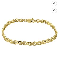 14k Gold “X” And “O” Bracelet