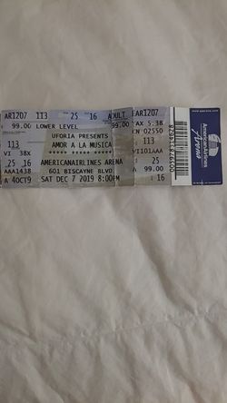 Ticket amor a la musica