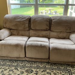 Recliner Sofa, Loveseat, And Chair For Sale