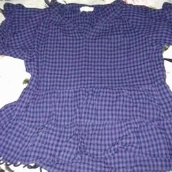 Purple And Black Checkered Shirt 