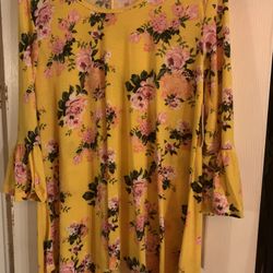 Beautiful Yellow Flower Blouse