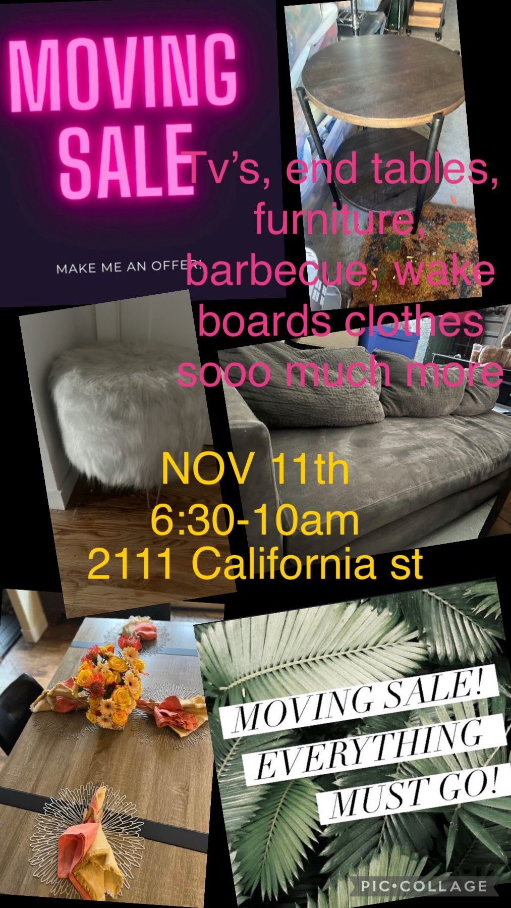 moving sale