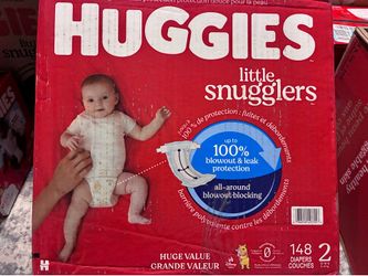 Huggies Little Snugglers Diapers Size 2 (148ct) OBO