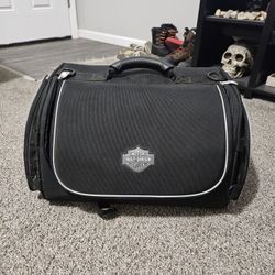 Harley-Davidson Motorcycle Travel Luggage Bag Black Logo