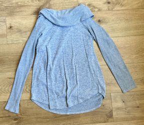 BCX Light Blue Cowl Neck Sweater M