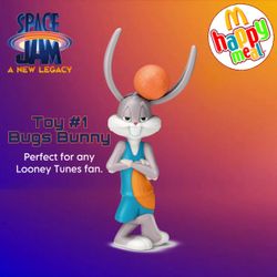 (NEW) 2021 McDonald’s Happy Meal Space Jam: A New Legacy Toy #1 Bugs Bunny Action Figure (PERFECT FOR VALENTINE’S DAY)