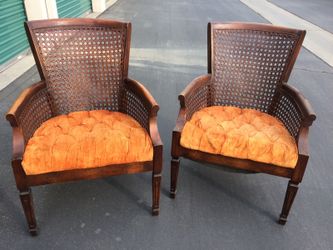 Pair of cane chairs