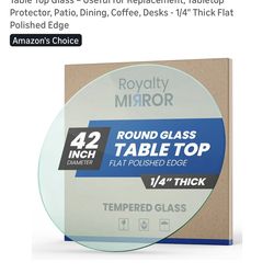 Round Glass Table Top still in box never used