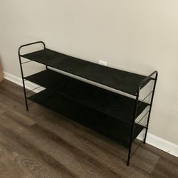 3 Tier Standing Polyester Metal Shoe Rack Organizer 
