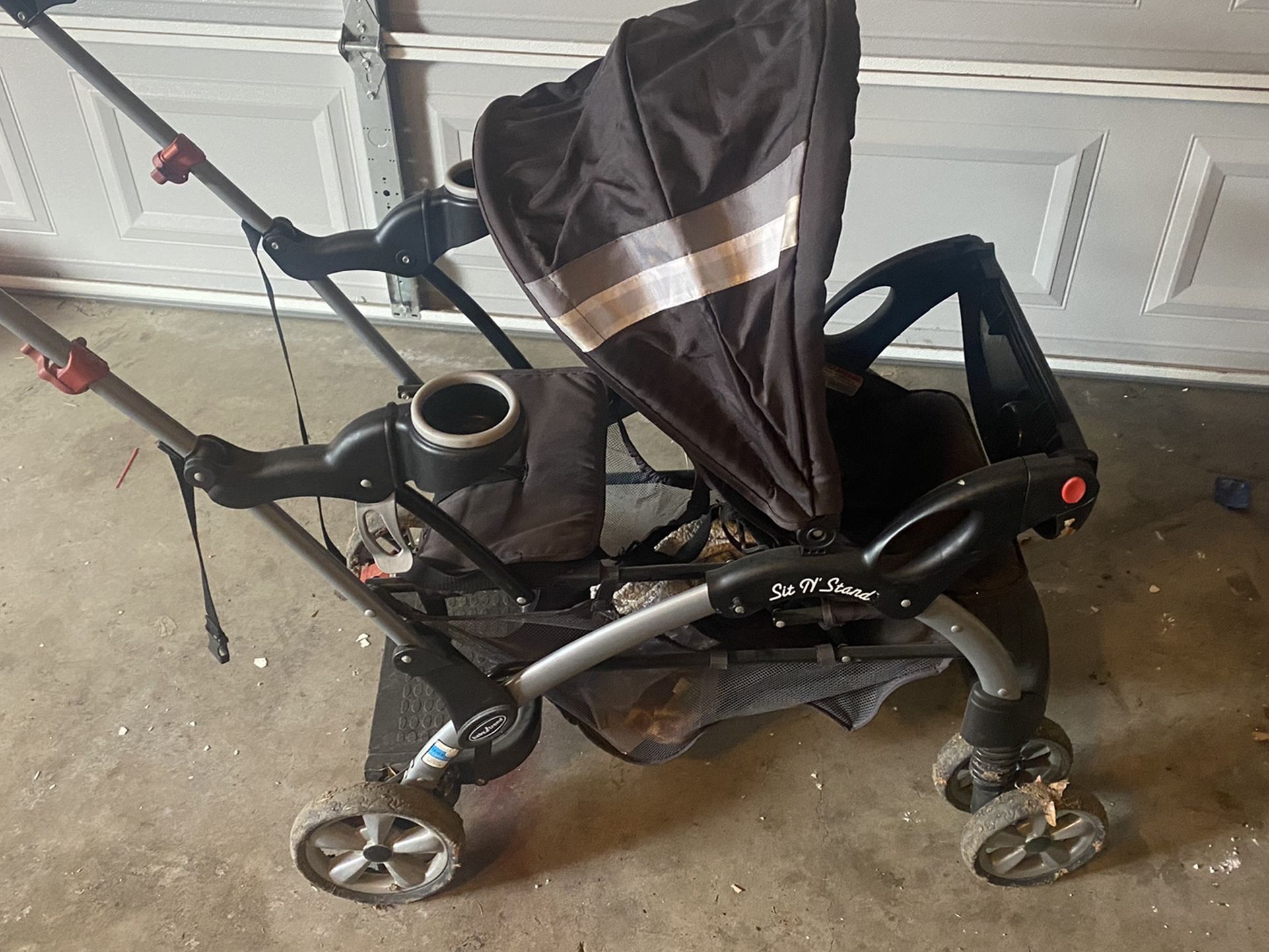 Double Stroller With Cup Holder