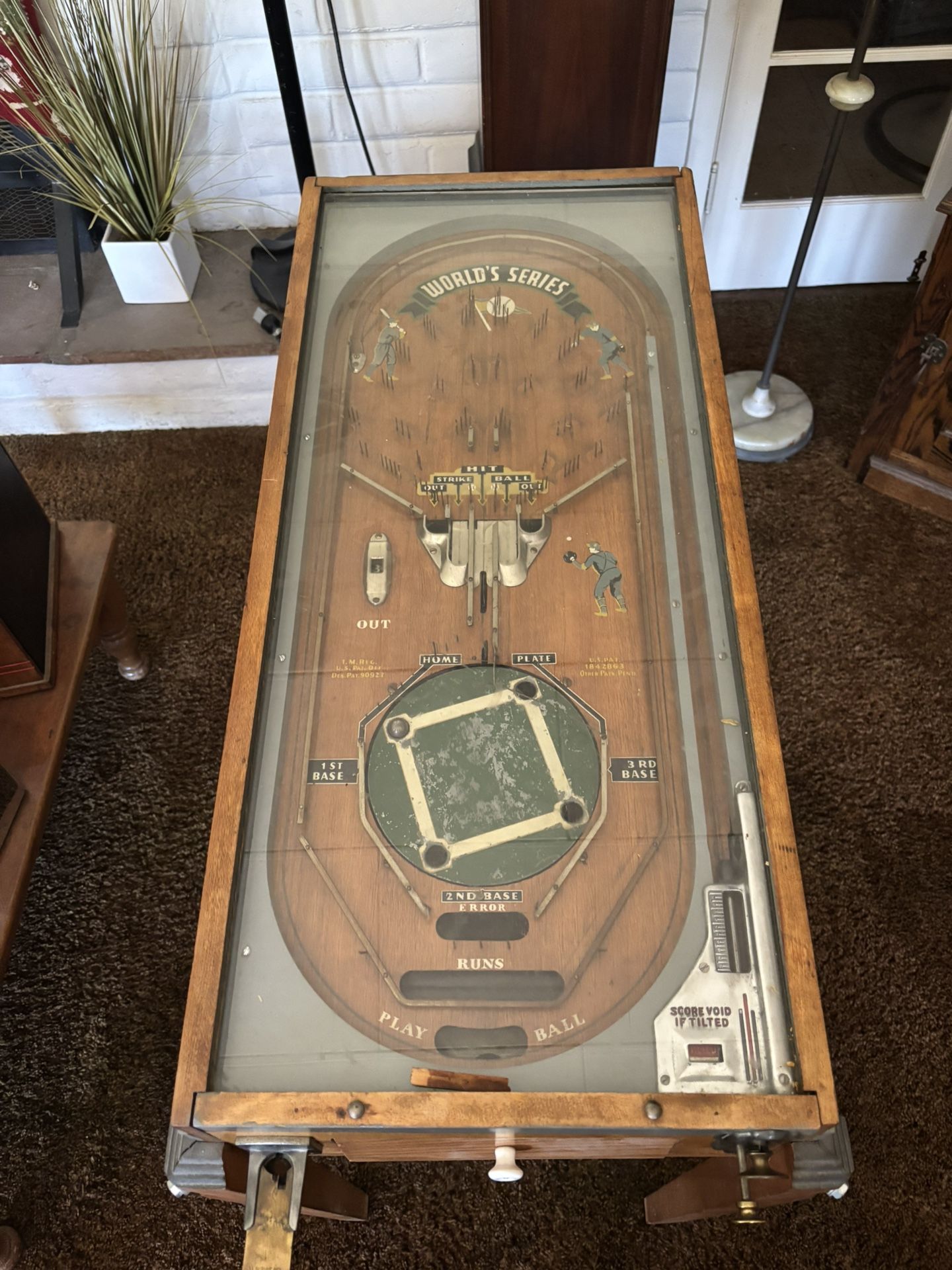 World Series Pinball Machine From The 1930s