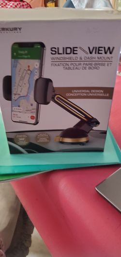 Mercury slide view windshield & dash mount swivel head sliding arm