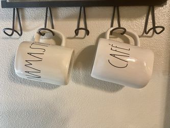 2 Rae Dunn Mugs - Namaste & Cafe