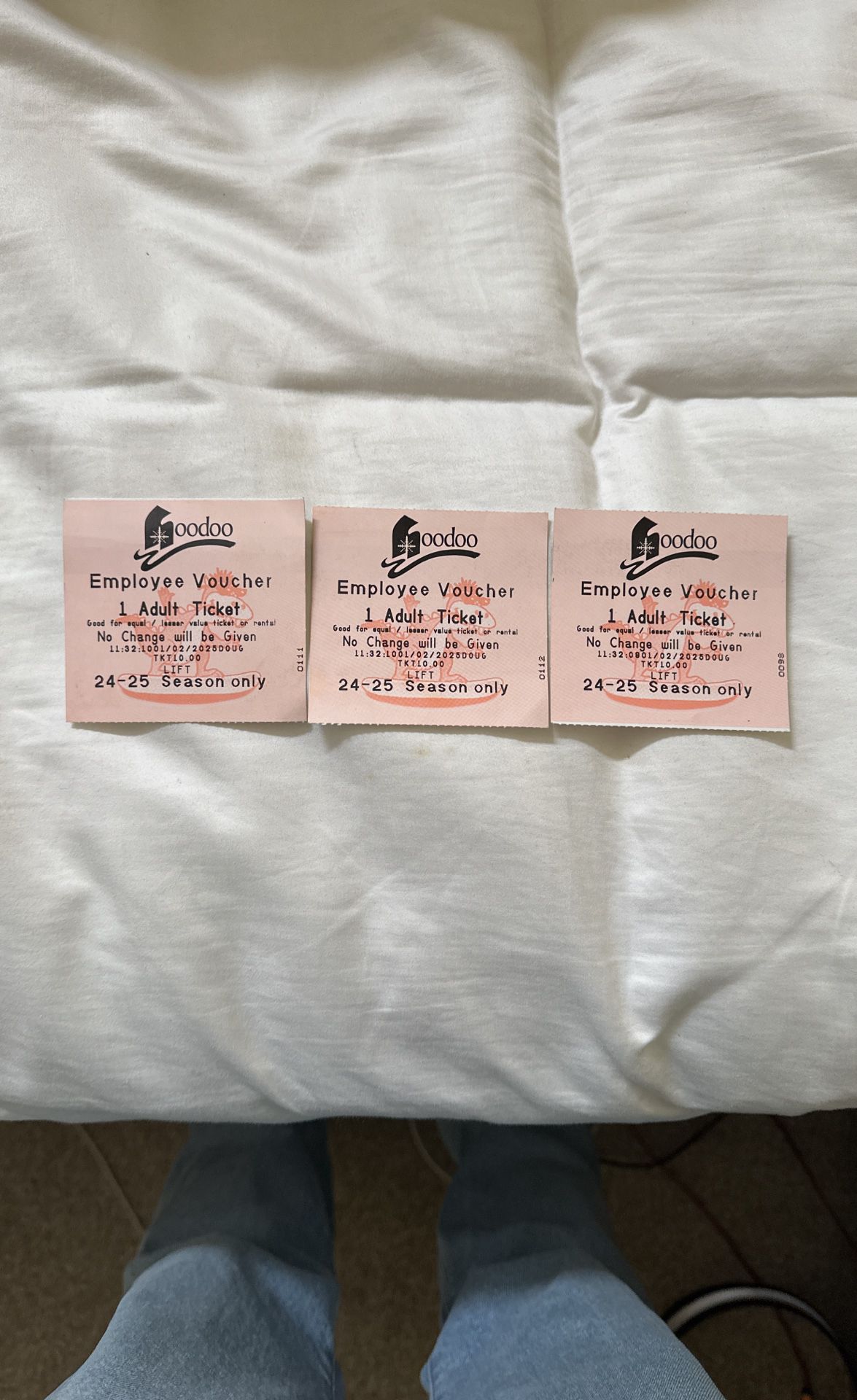 3 Hoodoo Employee Tickets