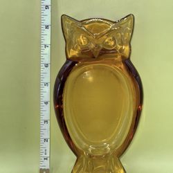  Vintage Viking Glass Owl Ashtray