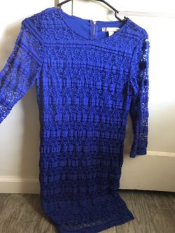 Dressy lace royal blue dress