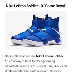 Lebron Solider 10 Royal Blue