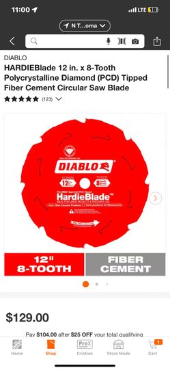 12” Hardie Blade 8 Teeths