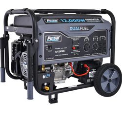 Pulsar G12KBN Heavy Duty Portable Dual Fuel Generator - 9500 Rated Watts & 12000 Peak Watts - Gas & LPG - Electric Start - Transfer Switch & RV Ready 