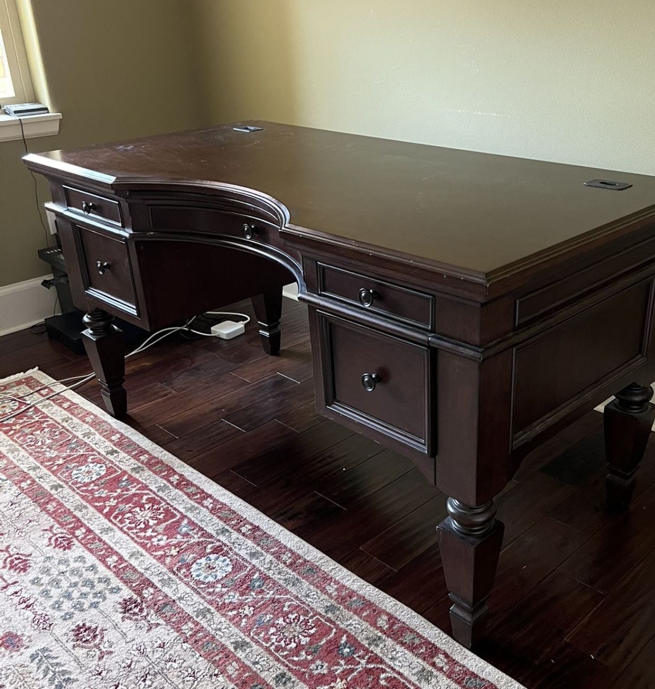 Beautiful Office Desk Brown Color Wood