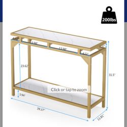 All New 40” Table Entry Way With 2 Tiers Storage Shelf 