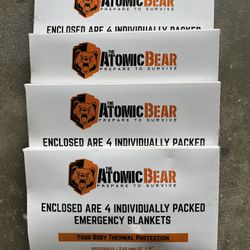 The Atomic Bear Emergency Blankets 16 Pieces
