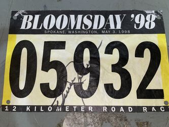 Bruce Jenner Autograph Running Bib