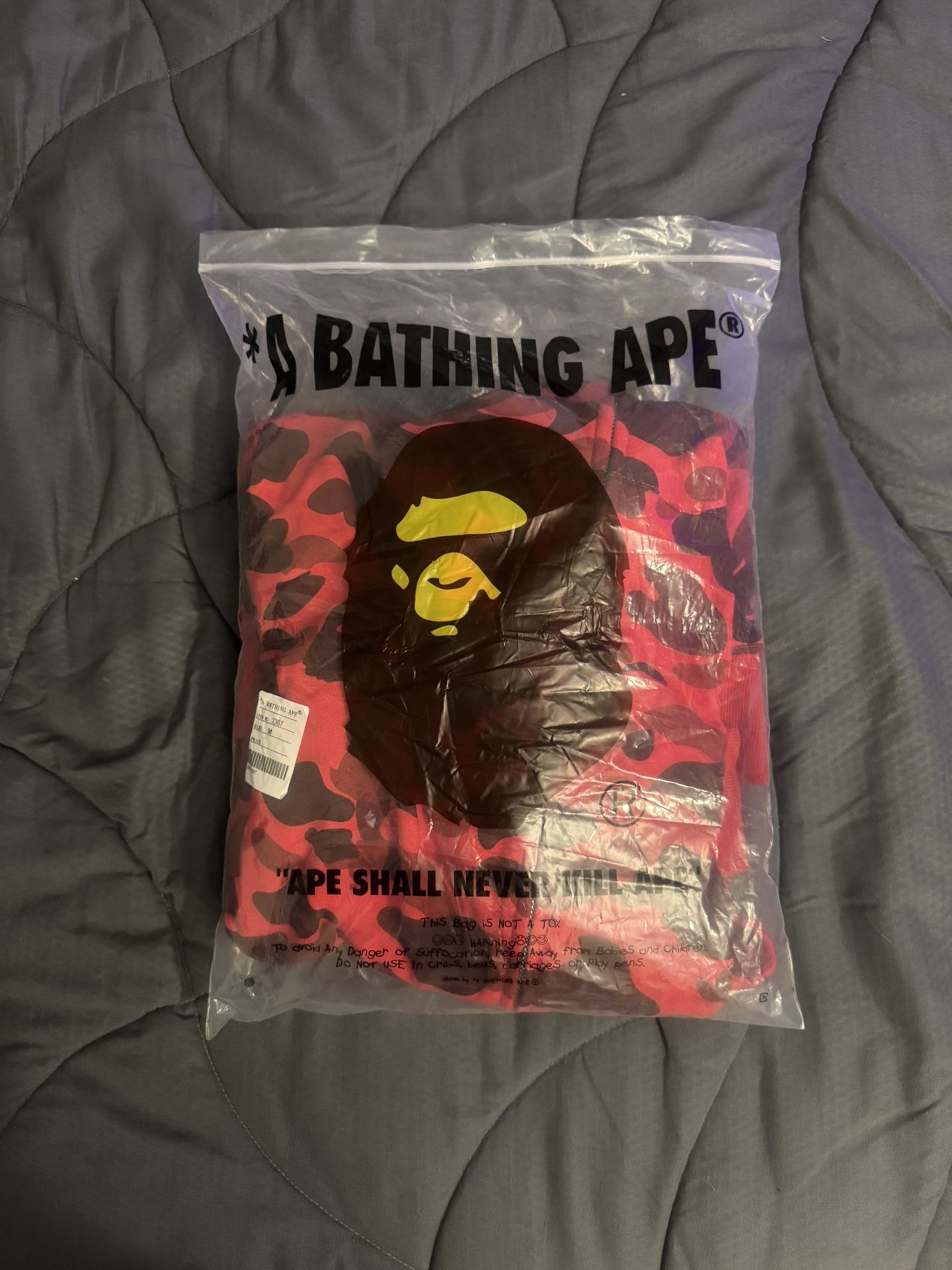 red bape hoodie