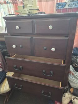 Chairs and chest of drawers