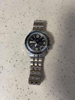 Invicta Chronograph Men’s Watch – Blue Bezel, Stainless Steel