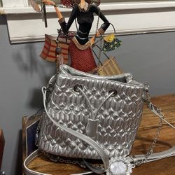 Silver Bag With 2 Straps