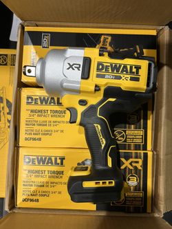 Dewalt Impact 1/2& Y 3/4” Tool Only $300 Each Cada Uno Nuevo Sin Pilas (1900 Torque)