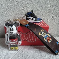 Supbear Mickey Mini Sneaker Keychain Set