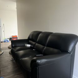 Sectional And  Leather Couch For Sale