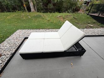 Crate & Barrel Dune Outdoor 3-Seat Convertible Double Chaise Sectional Sofa