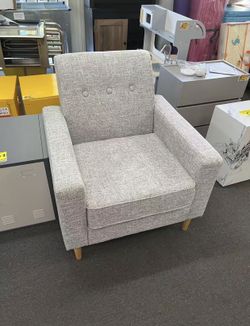 Brand New Gray Fabric Accent Club Chair 