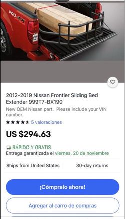 Nissan frontier sliding bed extender