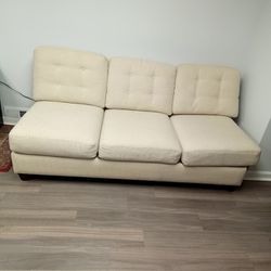 Beige 3 Seat Couch.