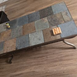 Slate / Metal Coffee and End Tables