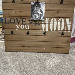 LOVE YOU TO THE MOON PHOTO DISPLAY