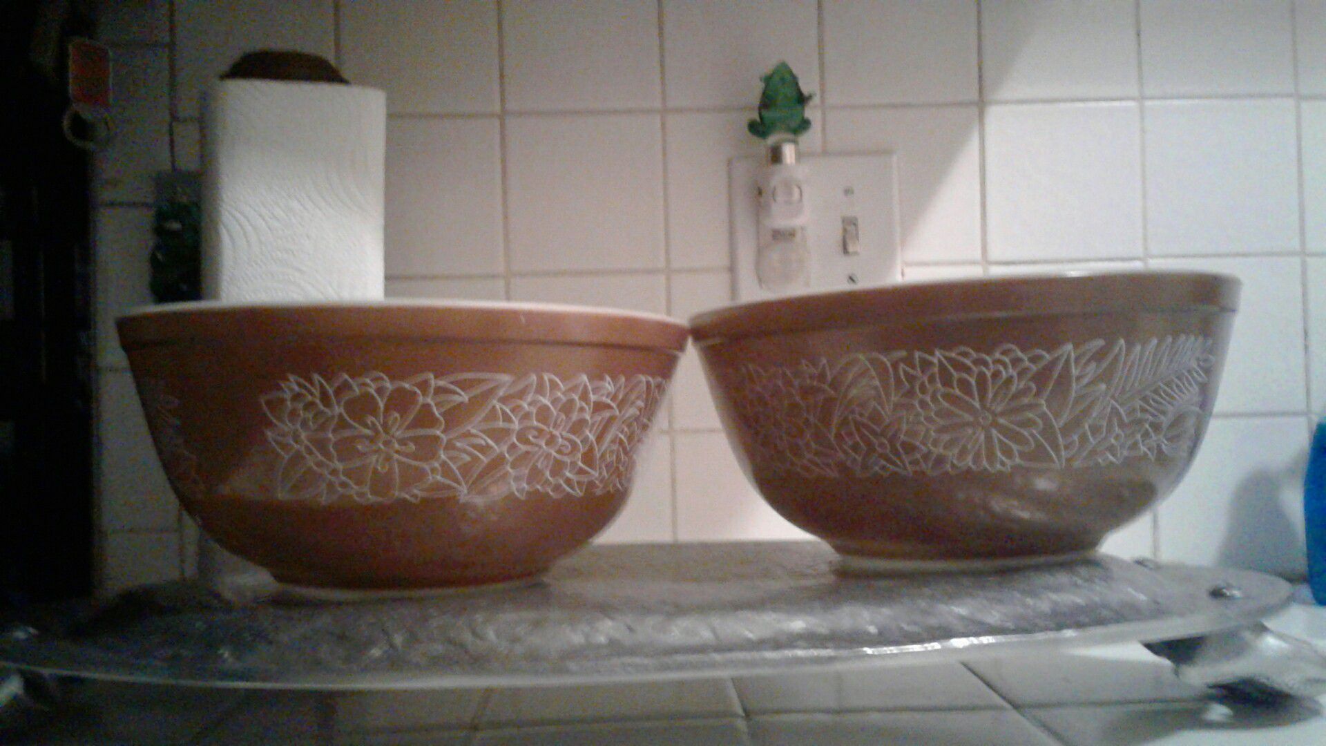 Pyrex mixing bowls $15 for both