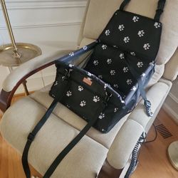 Dog Pet Car Booster Seat Swihelp W/ Safety Leash 