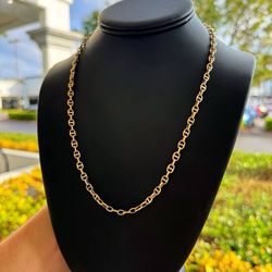 Jewelry New 14k yellow gold solid Mariner chain necklace 20.5” 4.70mm