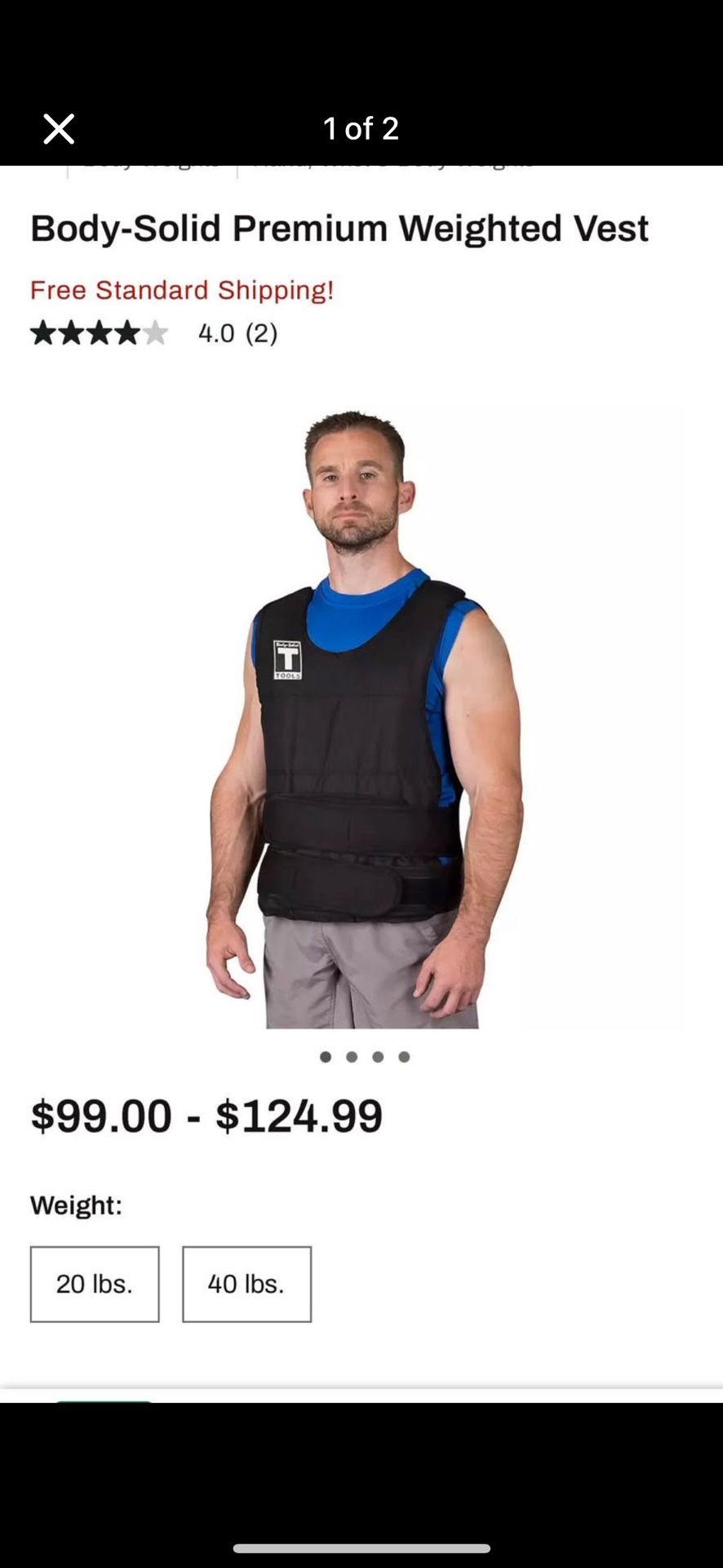 Body Fit Weighted Vest